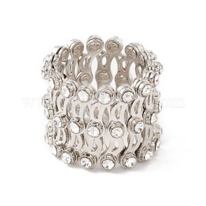 Bracciale/Anello retrattile pieghevole con strass